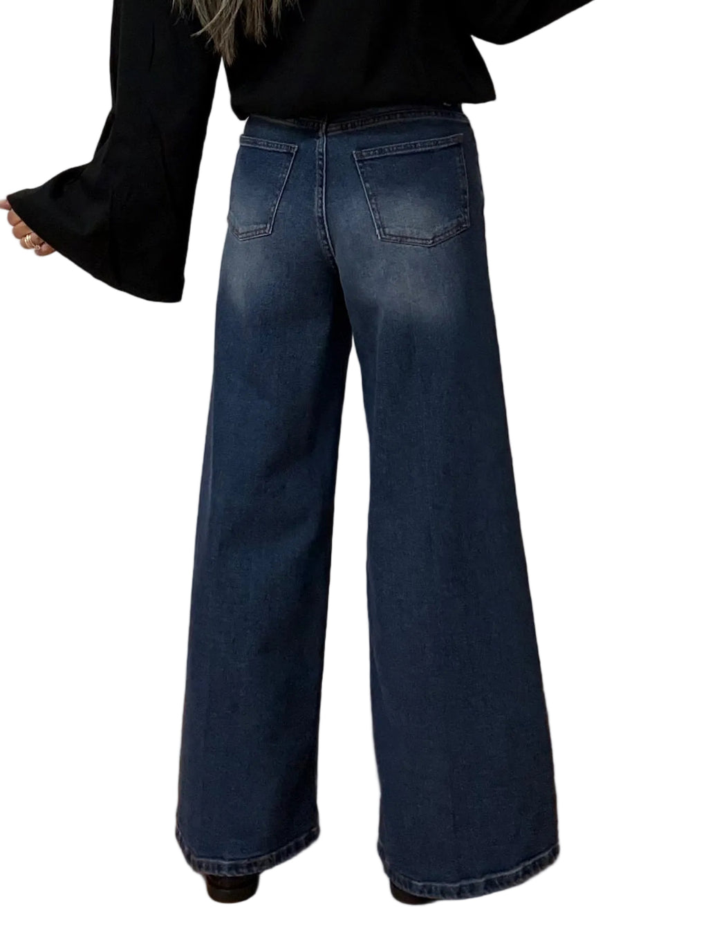 JEANS WIDE-LEG TENSIONE IN