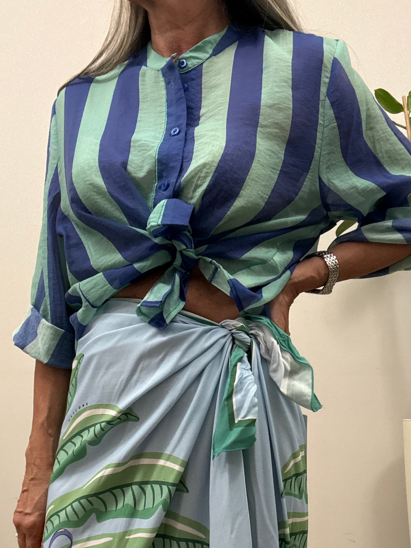 Camicia a scatola rigata Have One