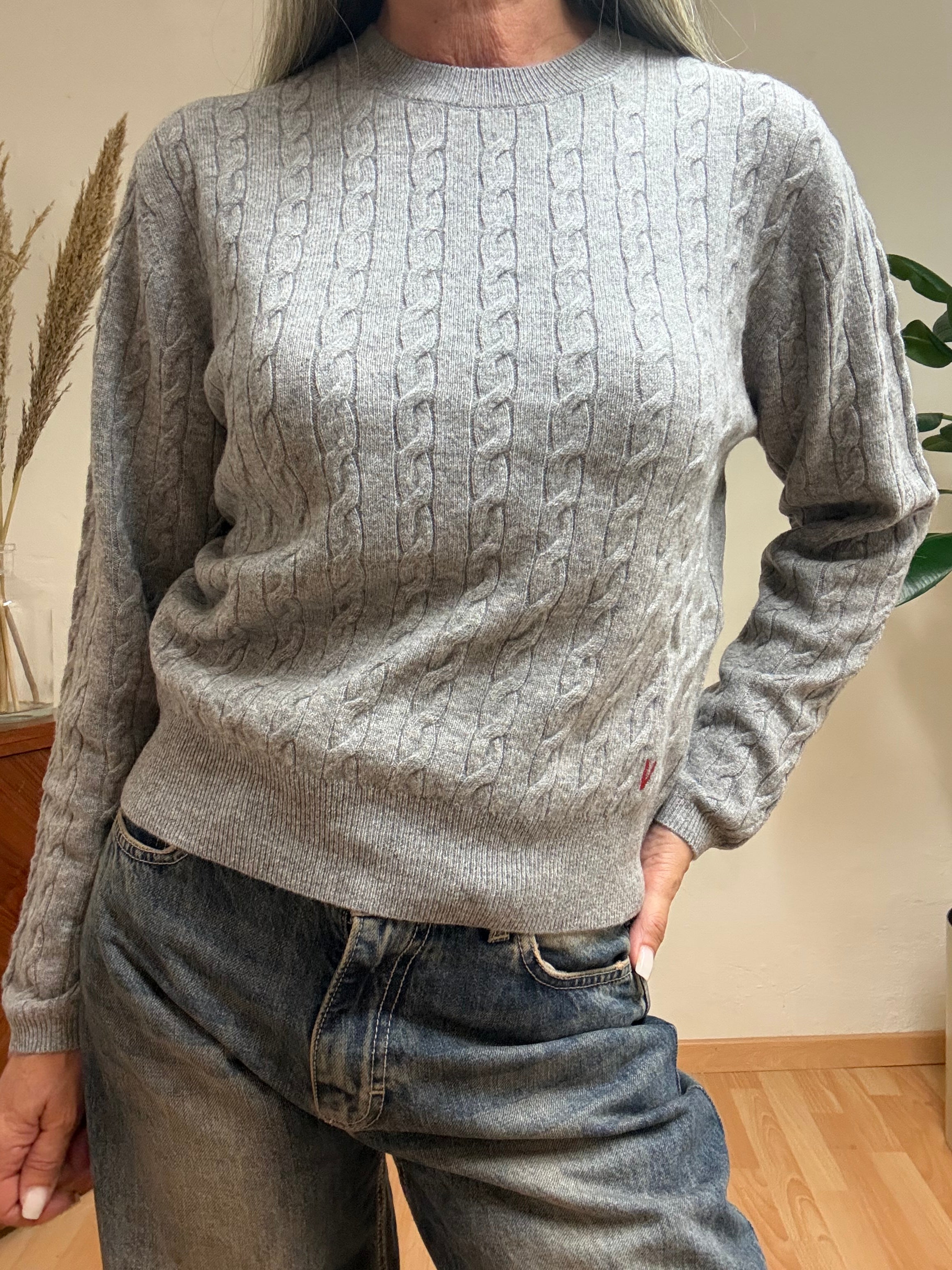 MAGLIA GIROCOLLO TRECCIA VICOLO 2068