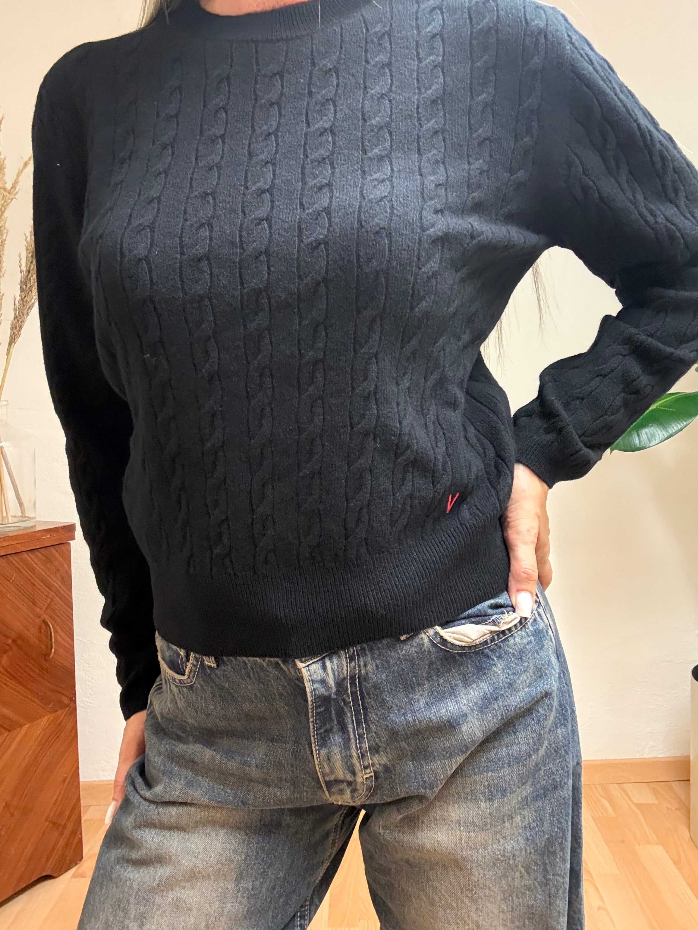 MAGLIA GIROCOLLO TRECCIA VICOLO 2068