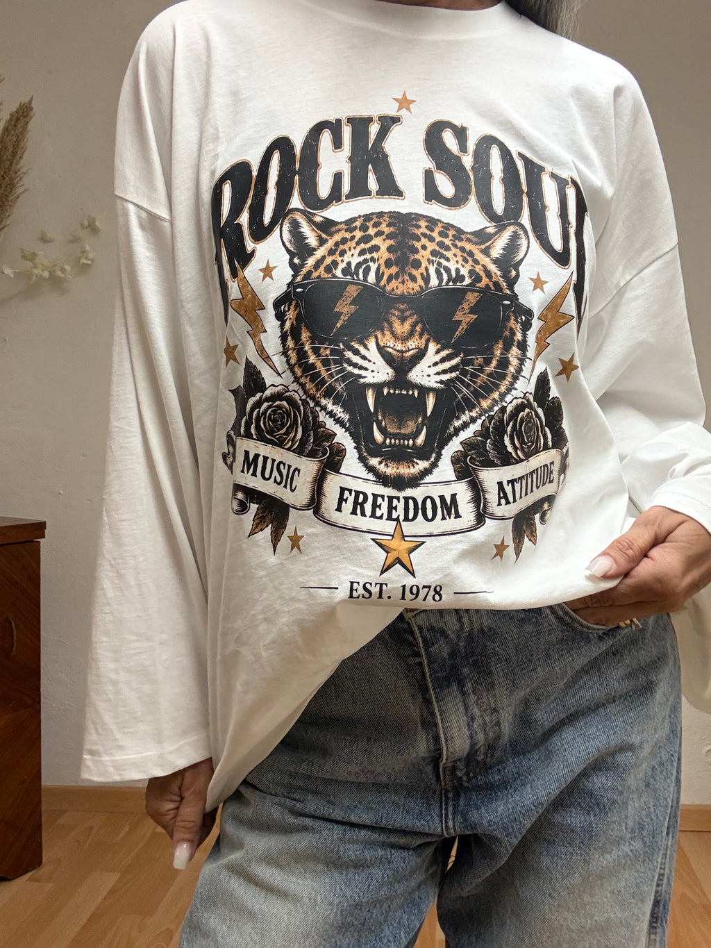 T-SHIRT STAMPA TIGRE MANICA TUBOLARE 0271