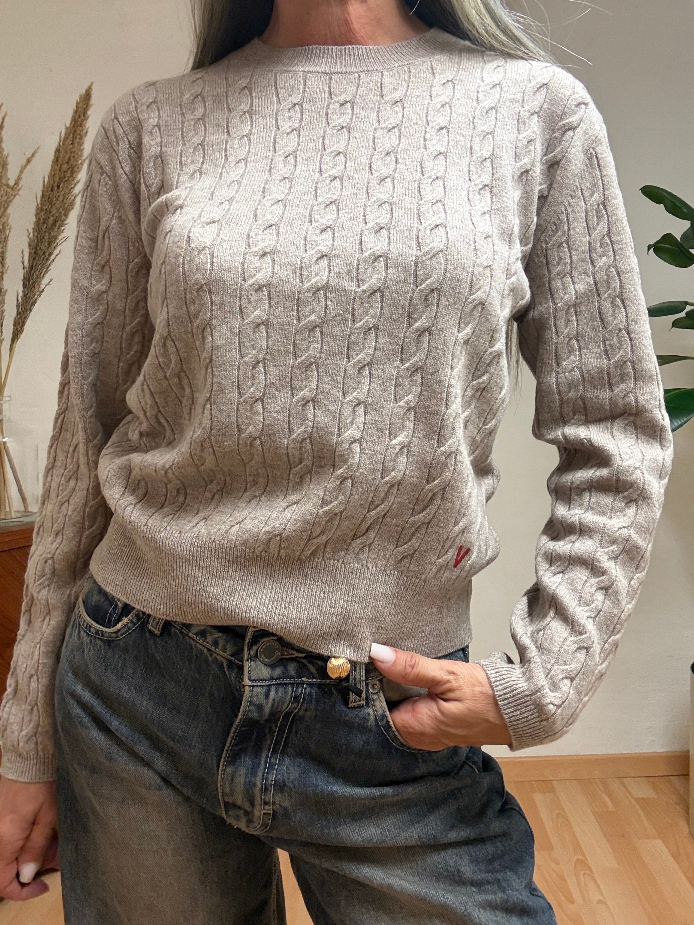 MAGLIA GIROCOLLO TRECCIA VICOLO 2068