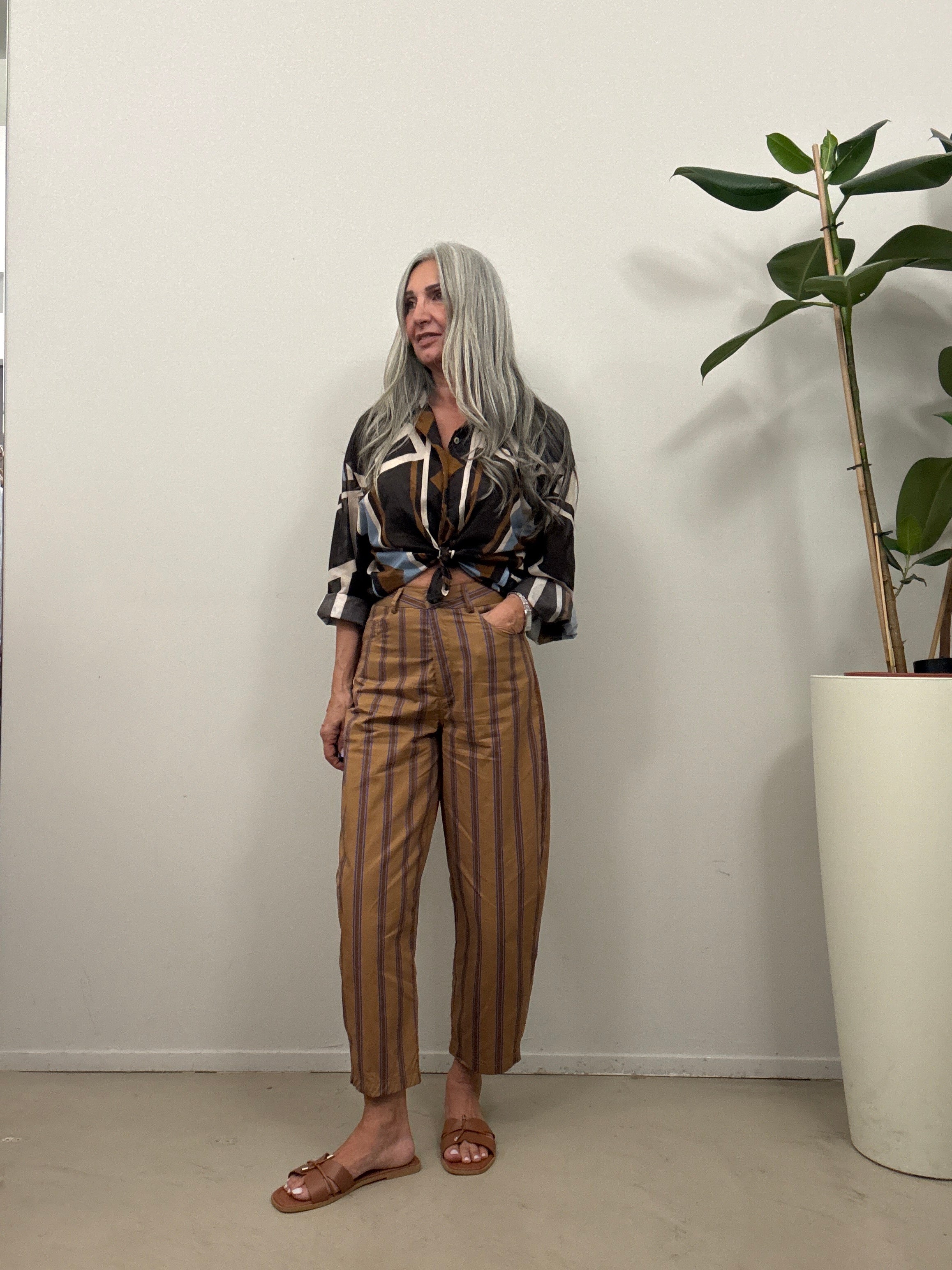 39499 Pantalone balloon riga Tensione In