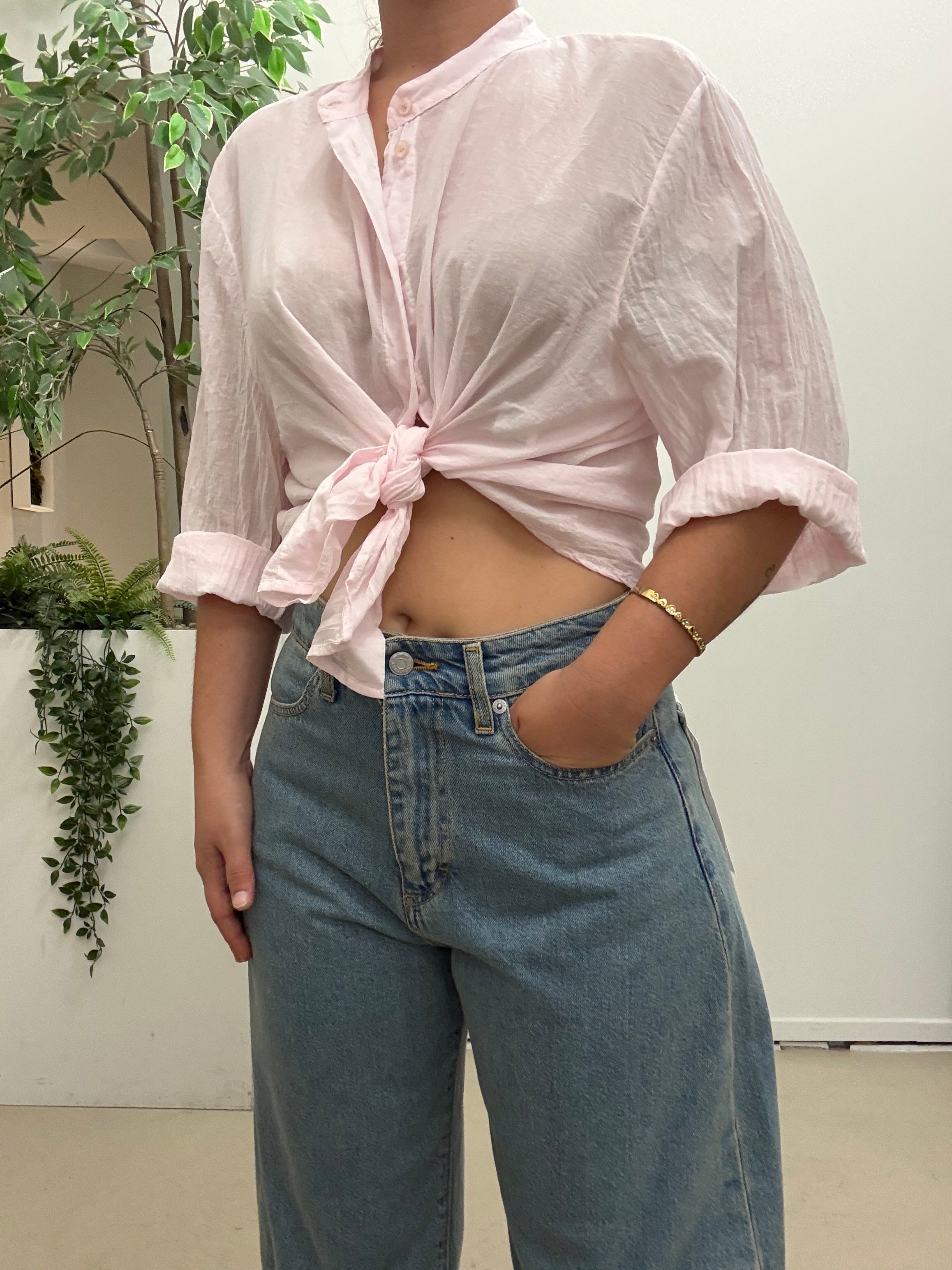 Camicia in mussola di cotone Tensione In