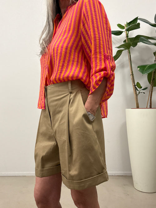 Camicia a scatola rigata