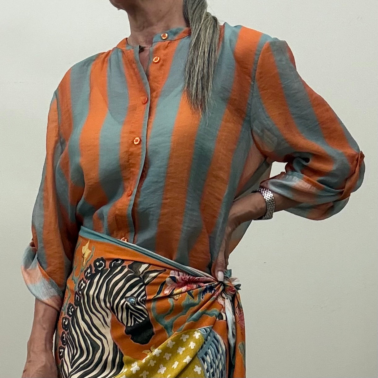 Camicia a scatola rigata Have One