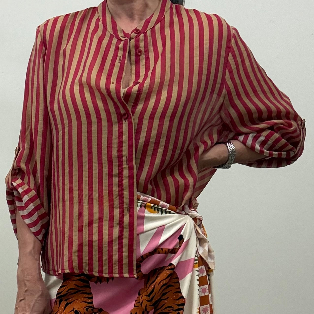 Camicia a scatola rigata Have One