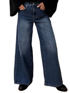 JEANS WIDE-LEG TENSIONE IN