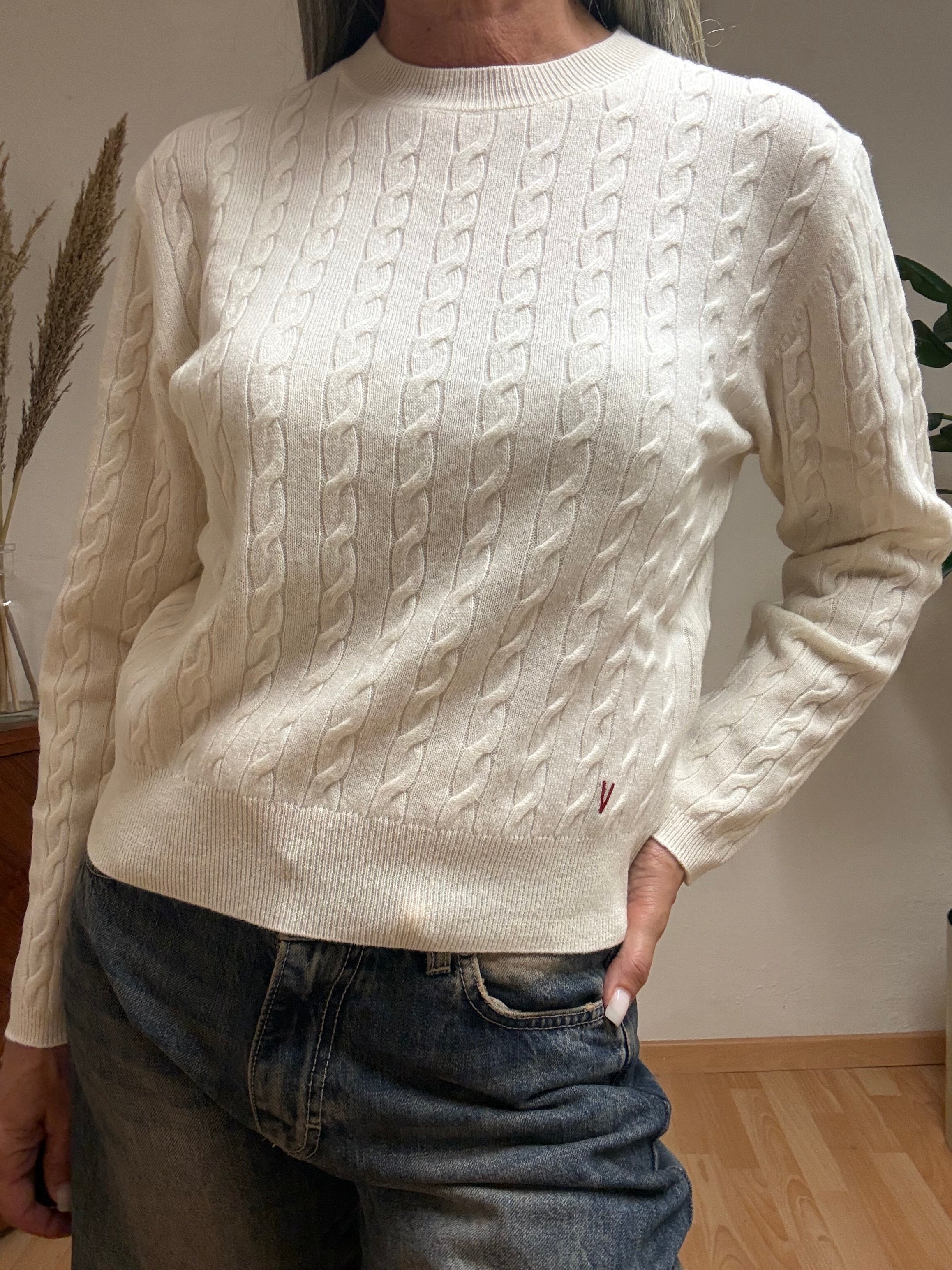 MAGLIA GIROCOLLO TRECCIA VICOLO 2068