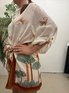 Camicia scatola Haveone scimmiette Q493