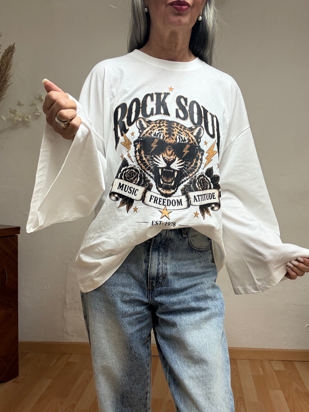 T-SHIRT STAMPA TIGRE MANICA TUBOLARE 0271