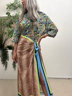 Camicia scatola fiore maculata Haveone Q506