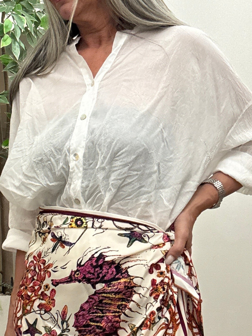 Gonna corta, foulard cavalluccio 260536
