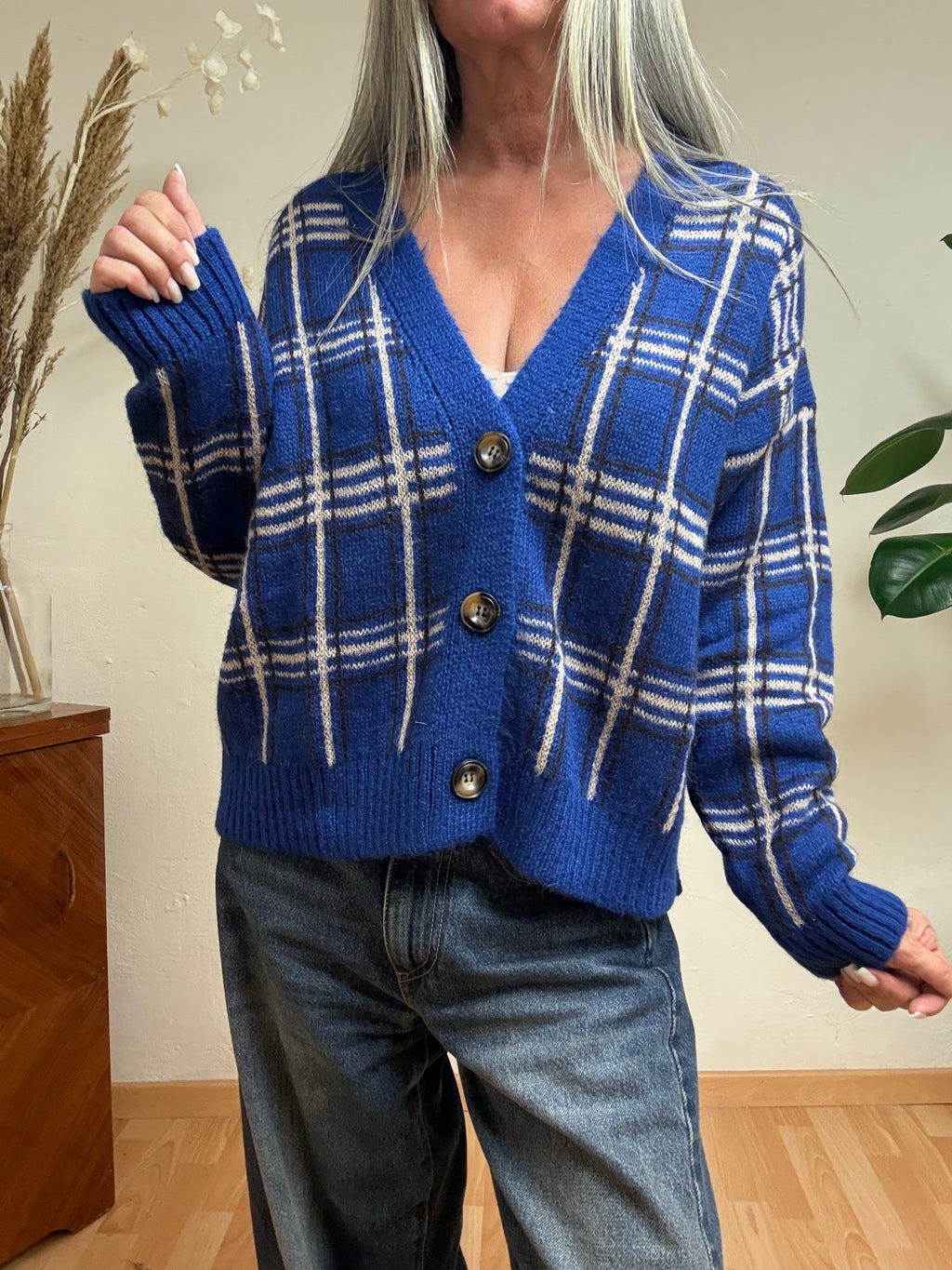 CARDIGAN TARTAN HAVEONE R024