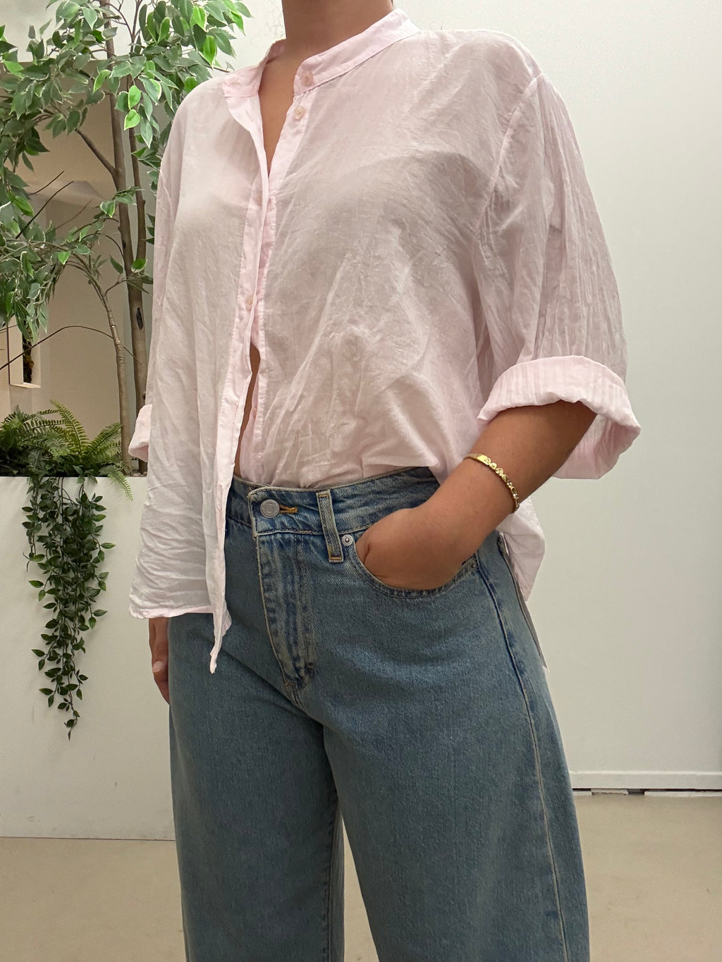 Camicia in mussola di cotone Tensione In