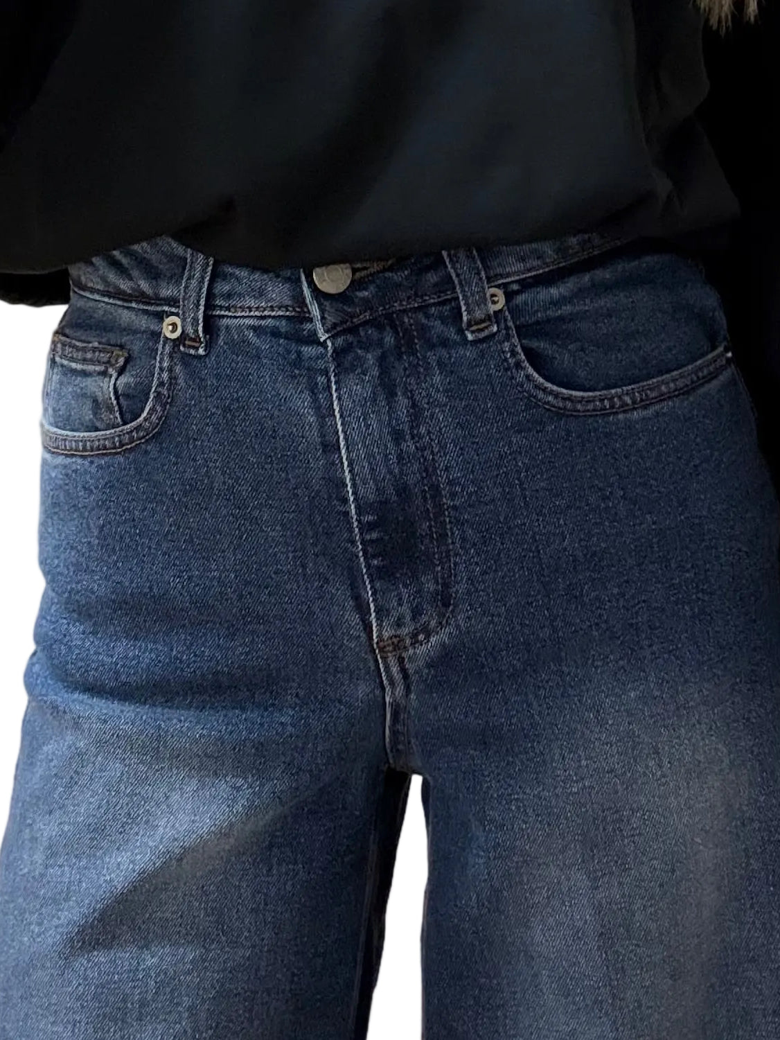JEANS WIDE-LEG TENSIONE IN