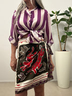 Camicia a scatola riga Burro/viola Have One