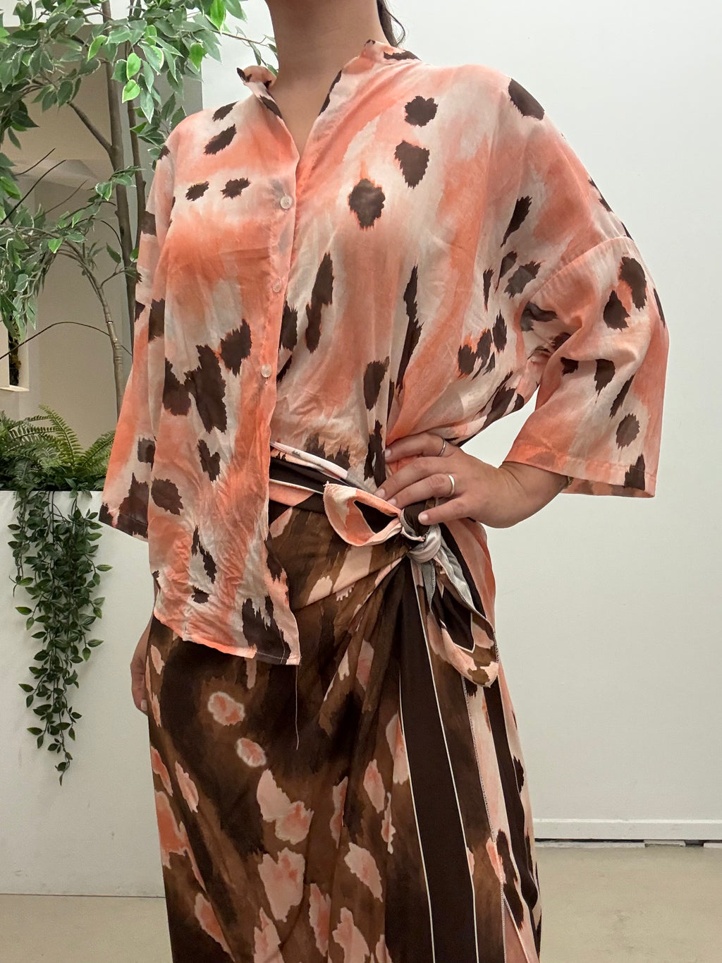 Camicia stampa camouflage 260561 ￼Tensione In
