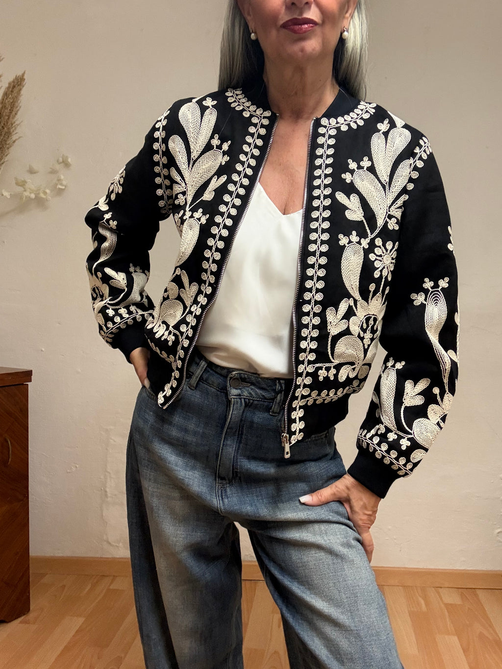 BOMBER RICAMATO 5086 TENSIONE IN