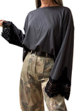 T- SHIRT MANICA IMBUTO PIZZO 0655 TENSIONE IN