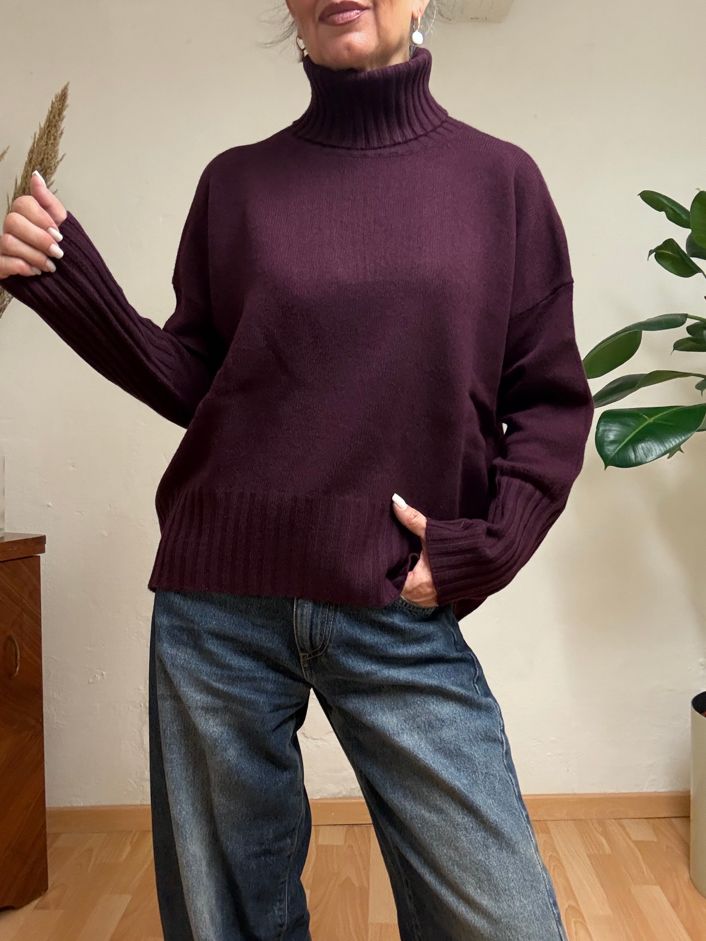 MAGLIA OVER COLLO ALTO VICOLO 7070