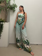 Pantalone con banda laterale e stampa giungla 260577