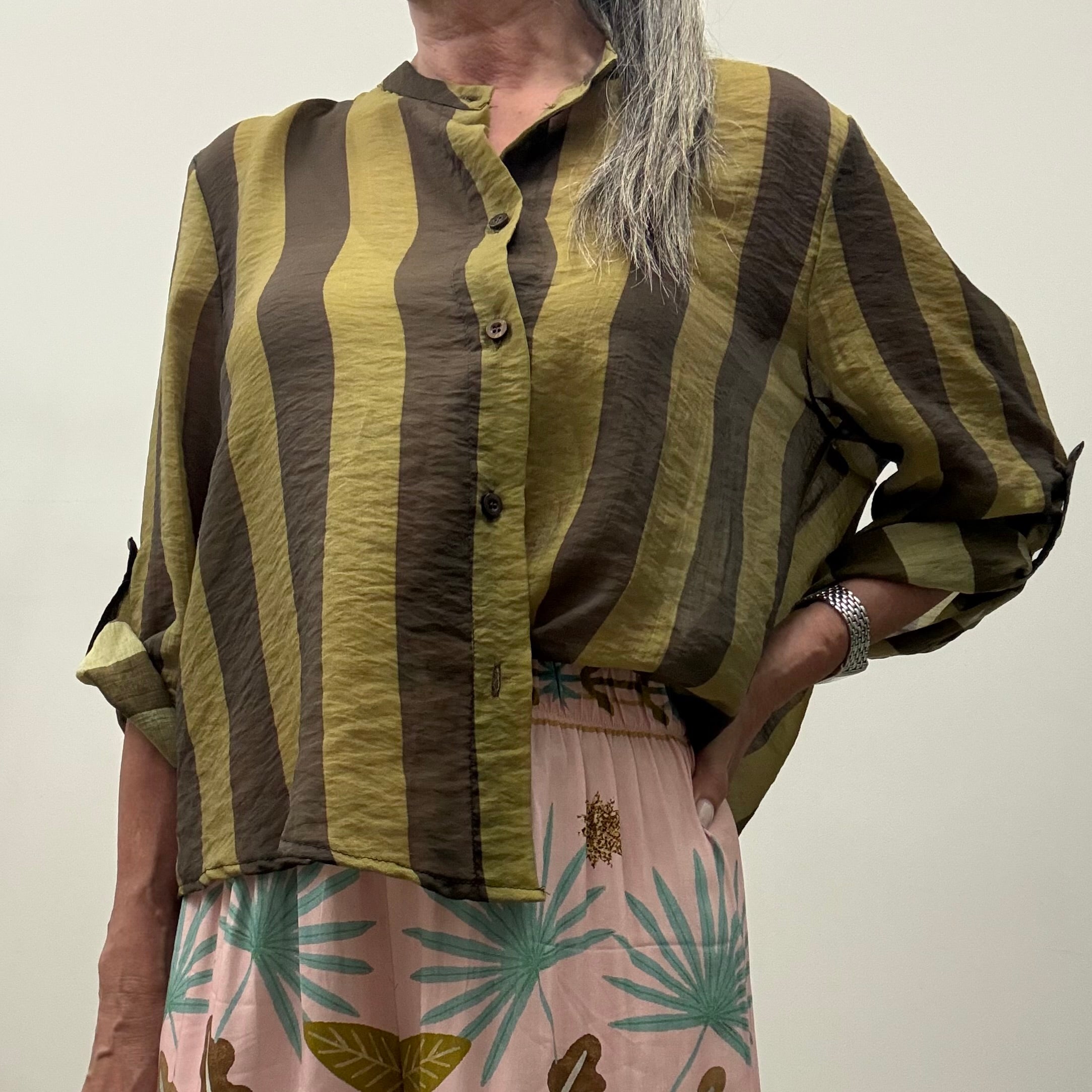 Camicia a scatola rigata Have One