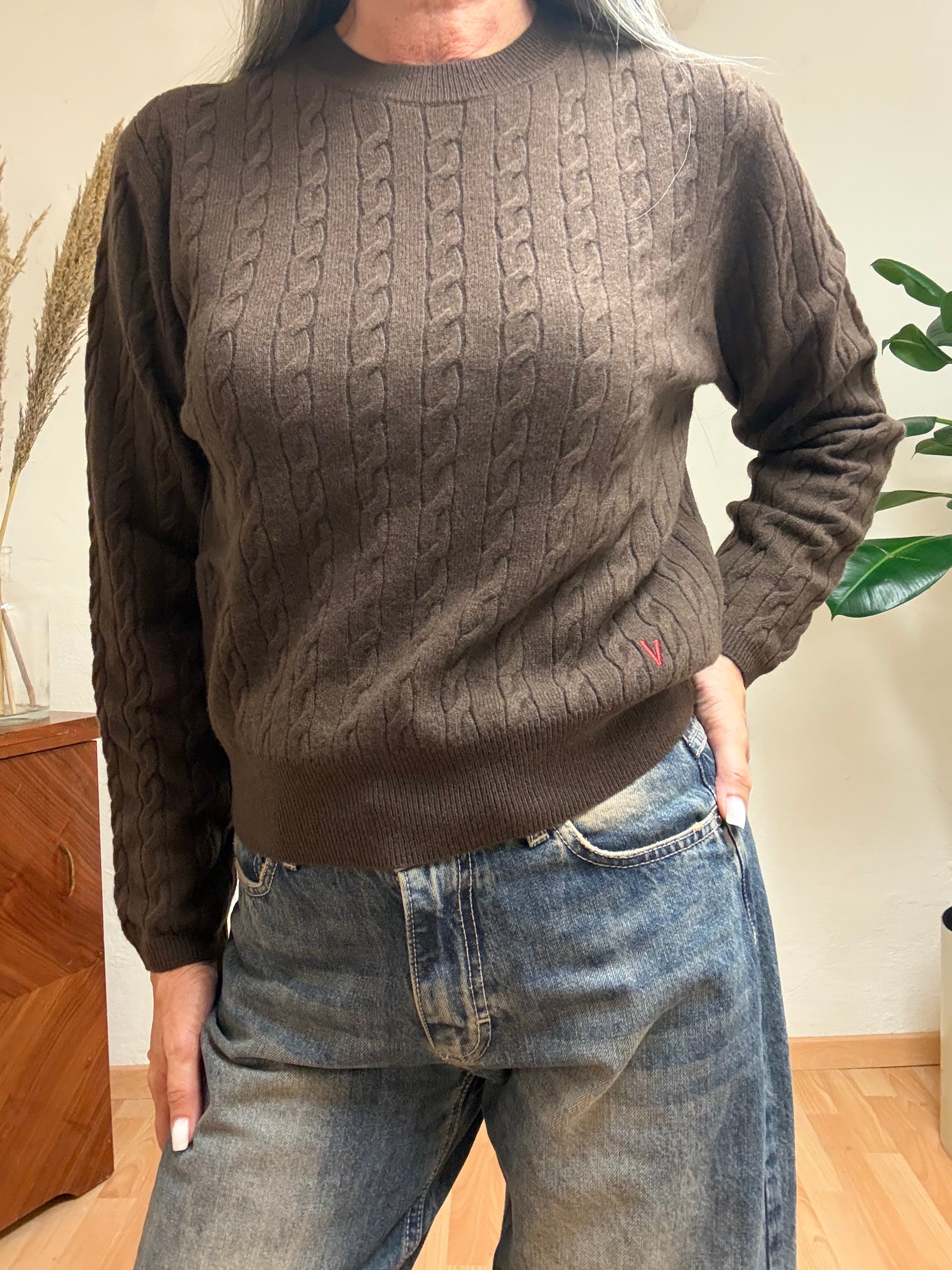 MAGLIA GIROCOLLO TRECCIA VICOLO 2068