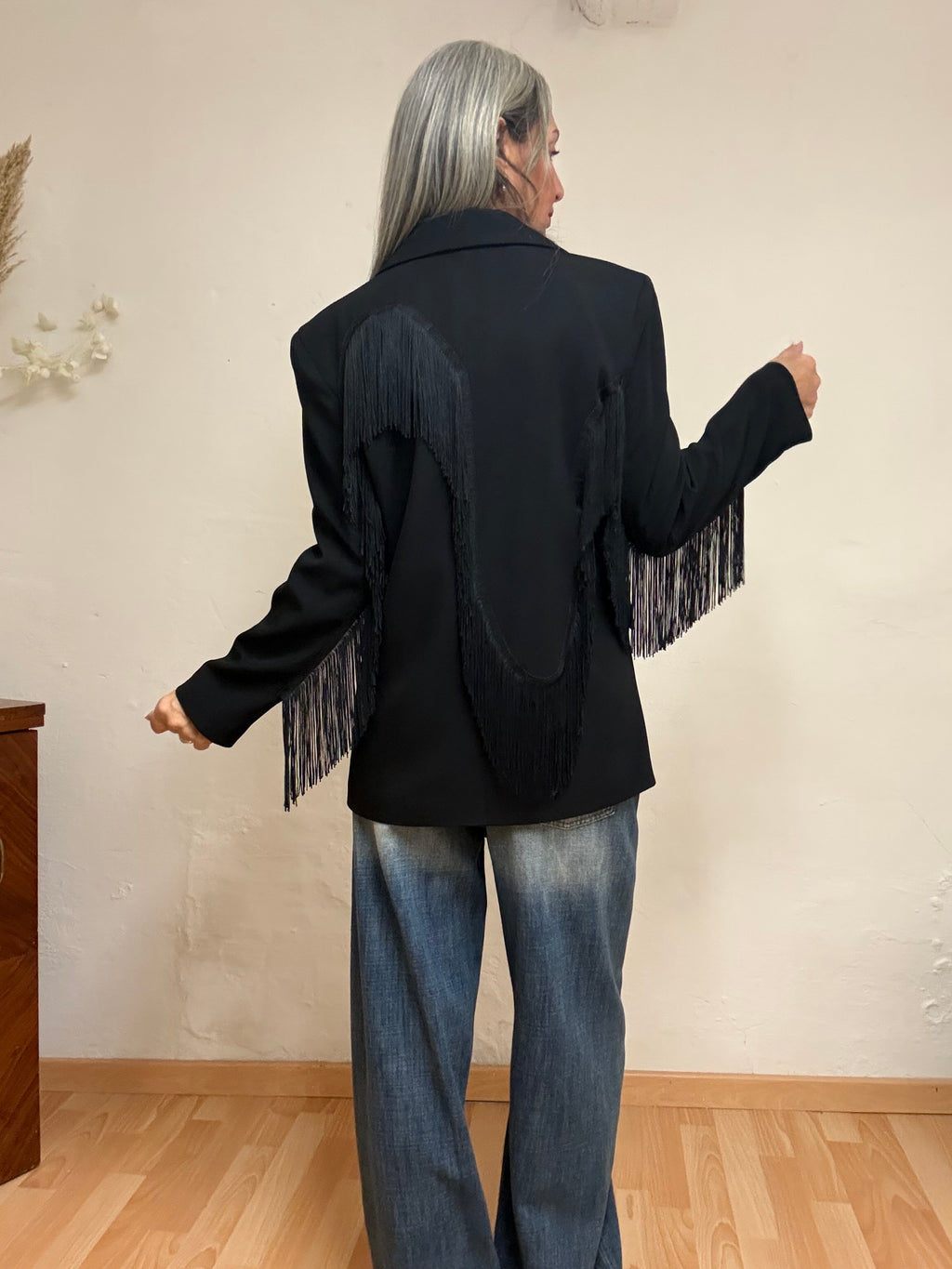 GIACCA  CON FRANGE 6308 TENSIONE IN