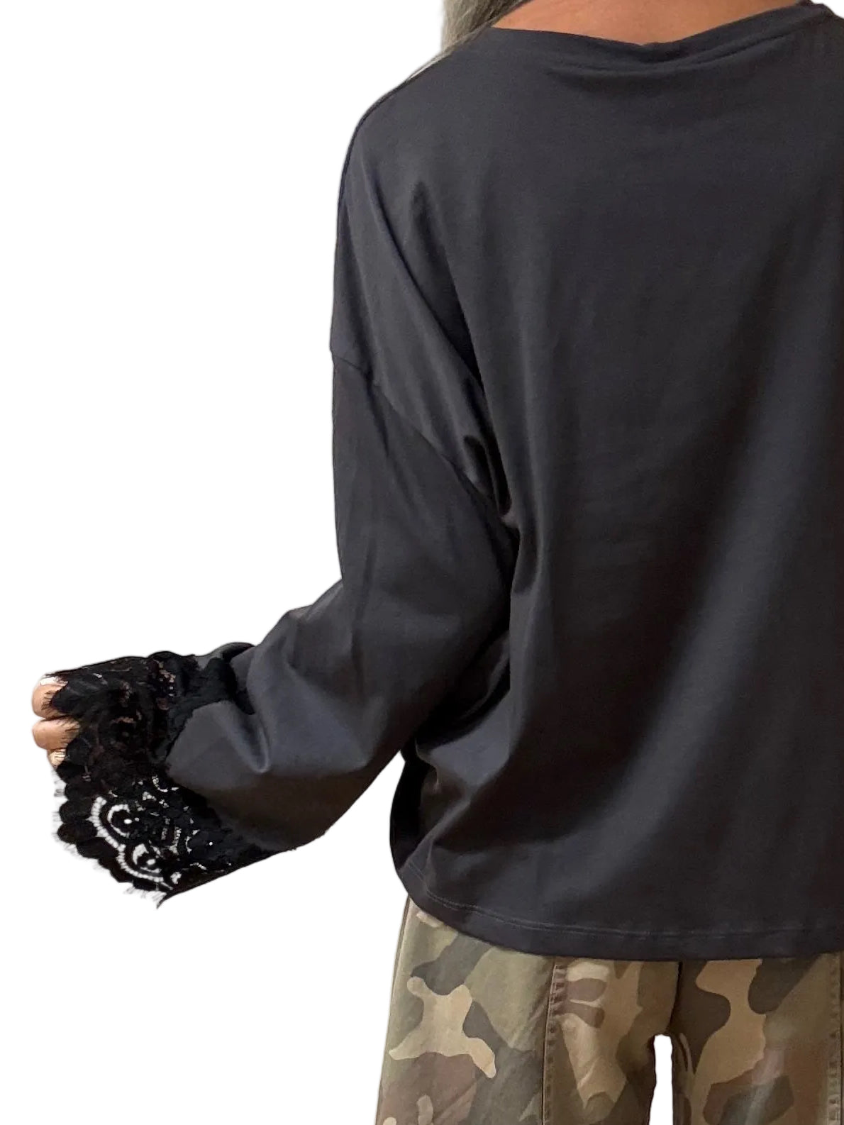 T- SHIRT MANICA IMBUTO PIZZO 0655 TENSIONE IN