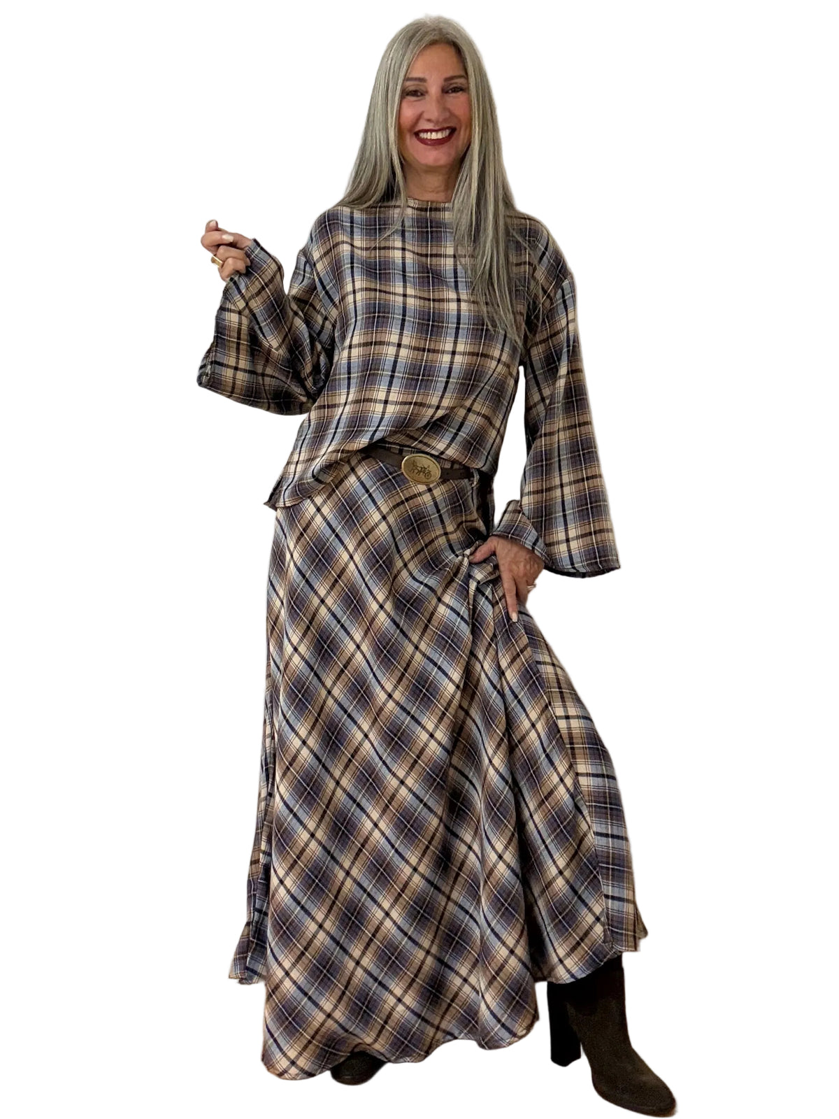 BLUSA TARTAN 879 TENSIONE IN