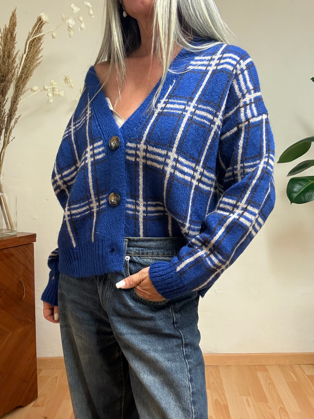 CARDIGAN TARTAN HAVEONE R024