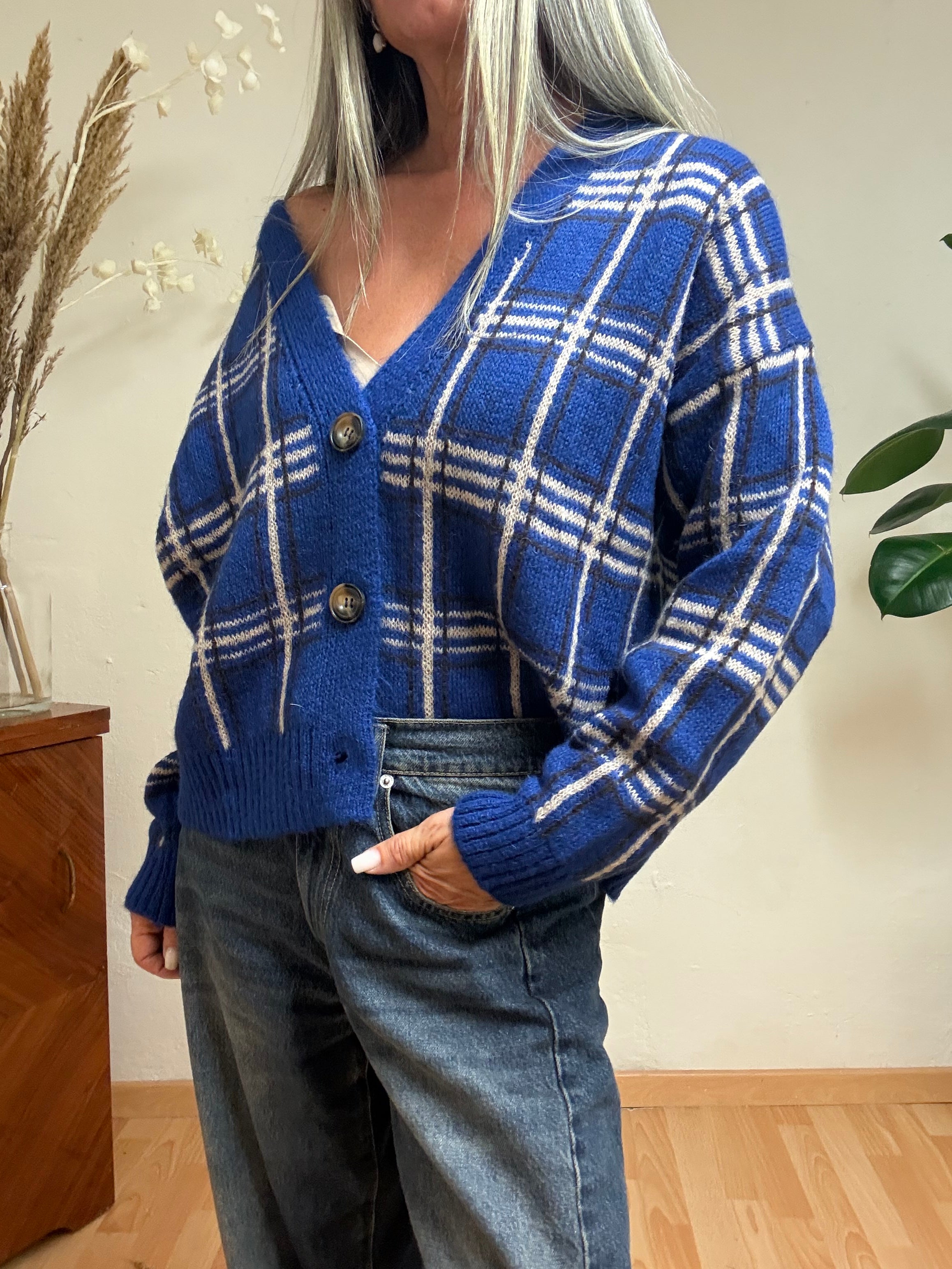 CARDIGAN TARTAN HAVEONE R024