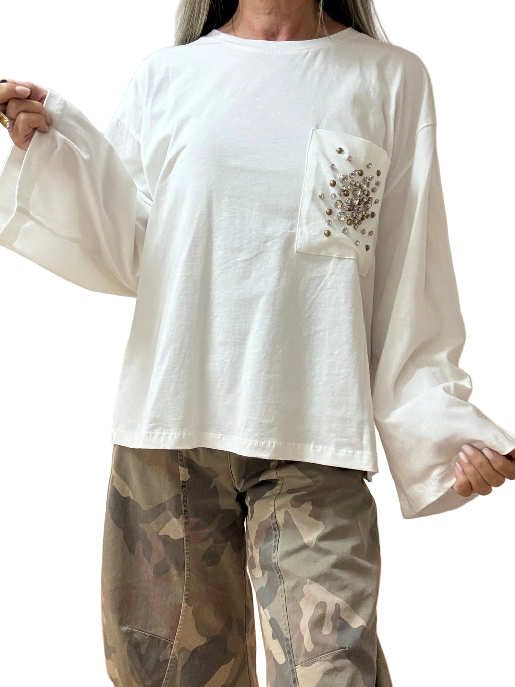T-SHIRT MANICA IMBUTO CASTONI 159 TENSIONE IN