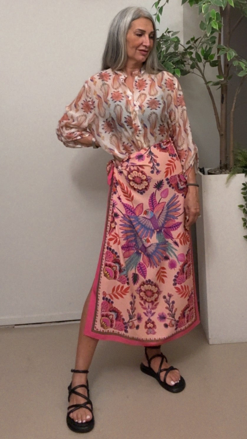 Camicia scatola pappagalli Haveone Q500