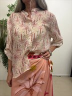 Camicia scatola  palmine rosaHaveone Q508