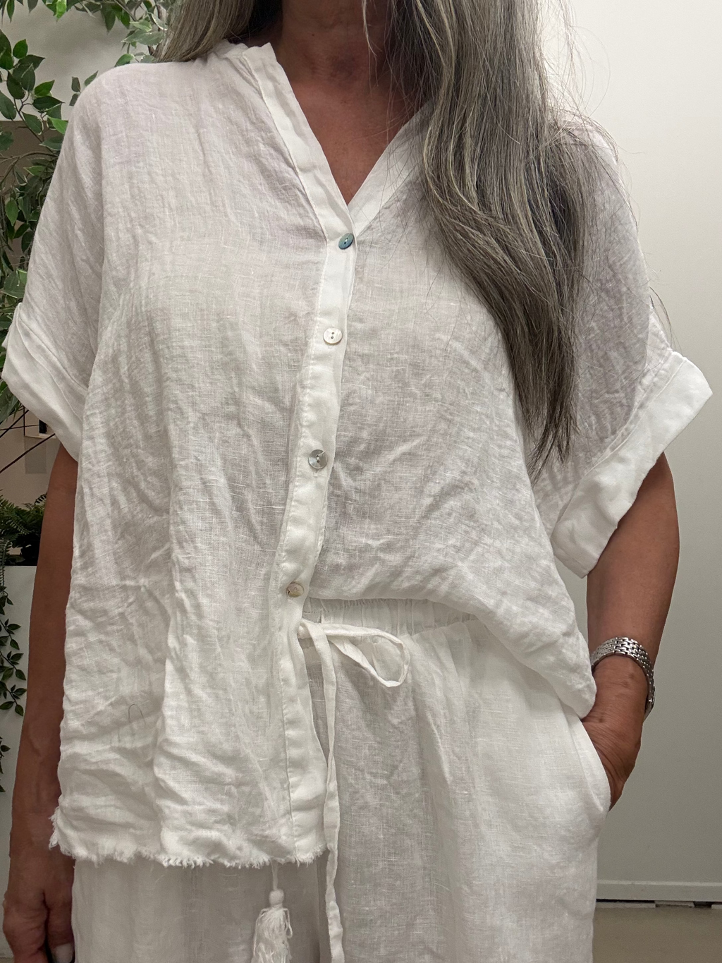 Camicia lino over Tensione in