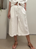 Pantalone gaucho in lino Tensione in