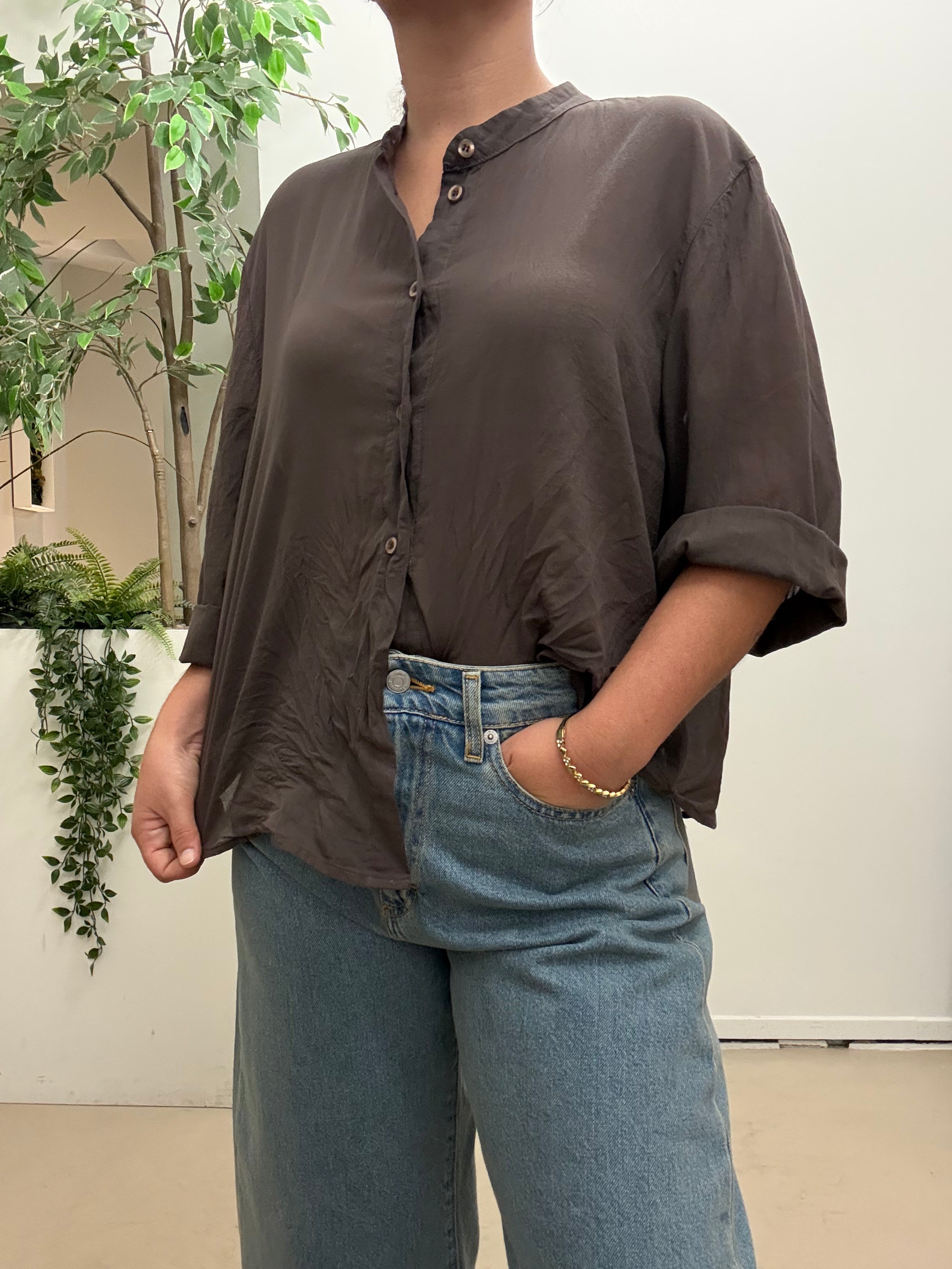 Camicia in mussola di cotone Tensione in