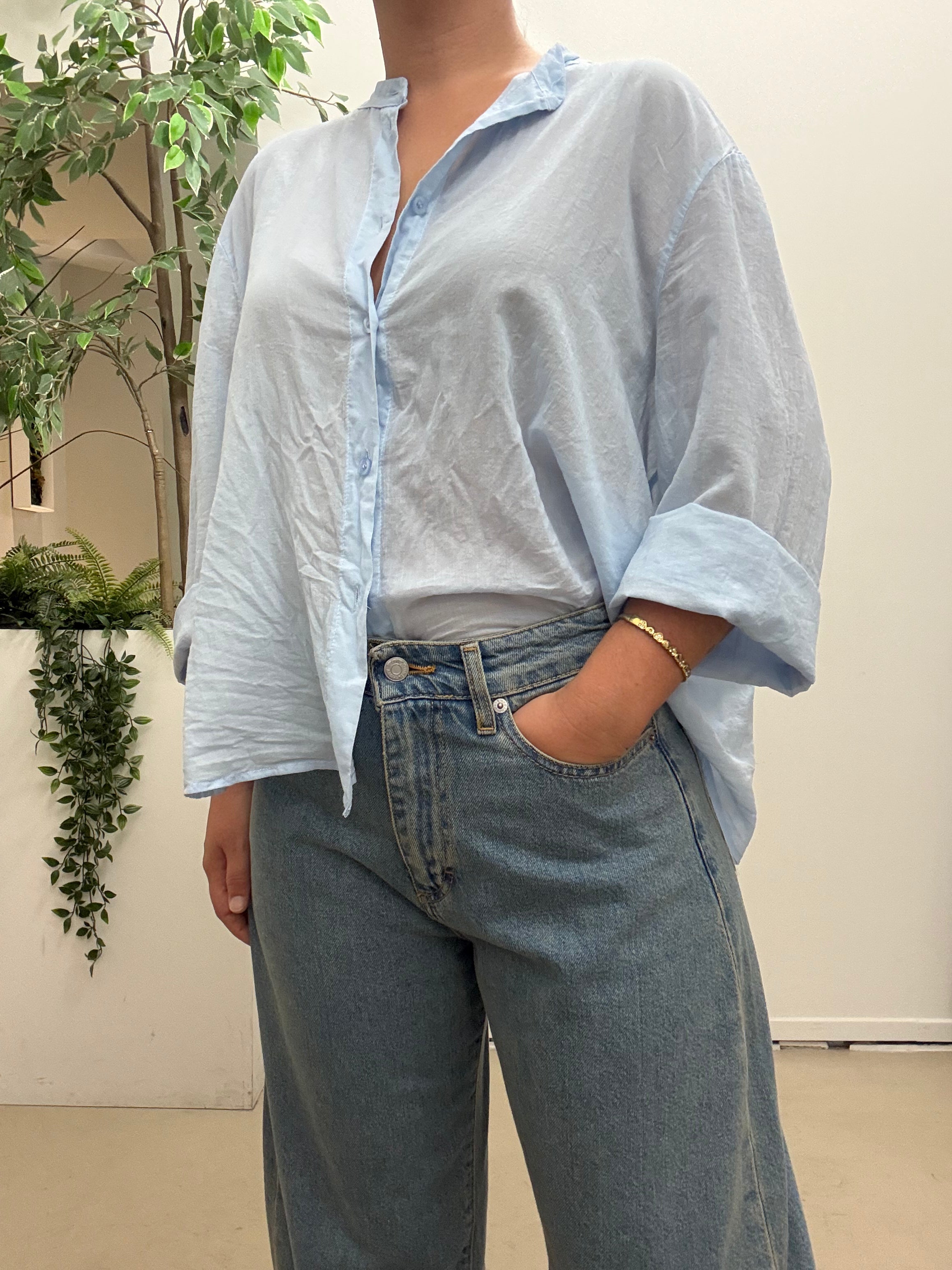 Camicia in mussola di cotone Tensione In 260330