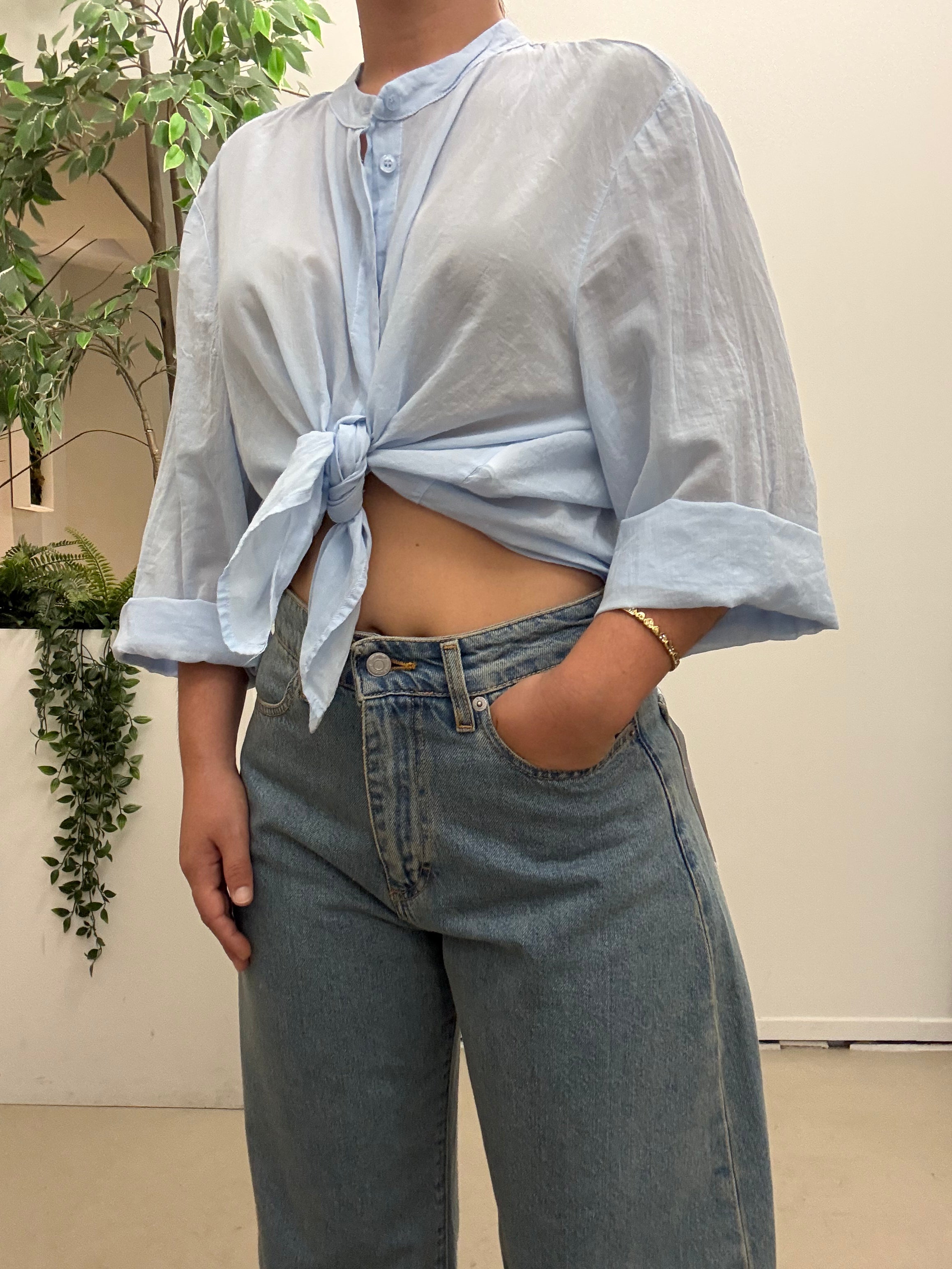 Camicia in mussola di cotone Tensione In 260330