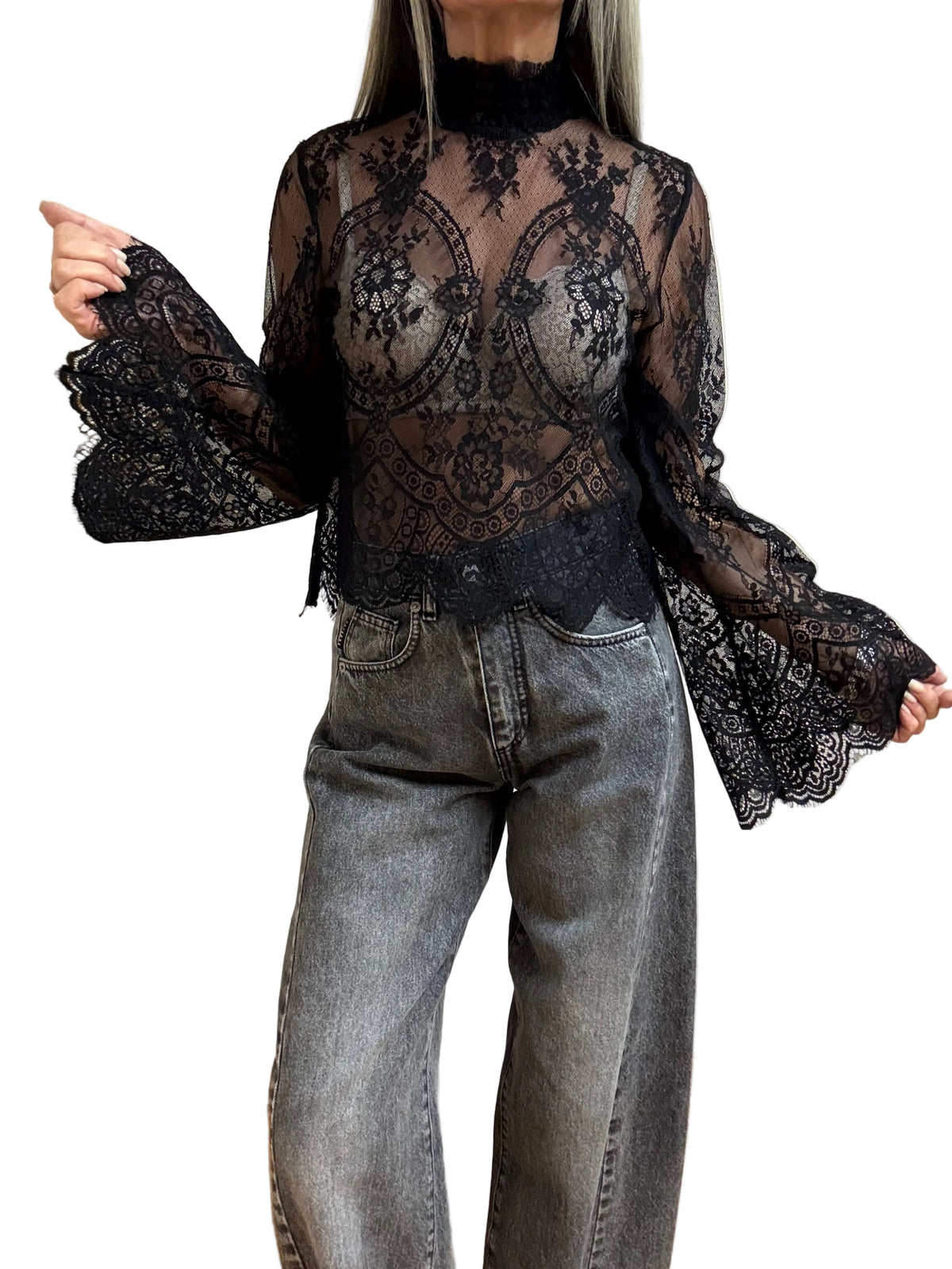 T-SHIRT IN PIZZO MA46 TENSIONE IN