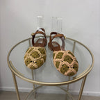 Slingback Ovyé in raffia