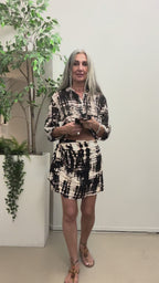 Camicia fantasia etnica nera Q462 Haveone