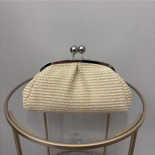Borsa clutch raffia