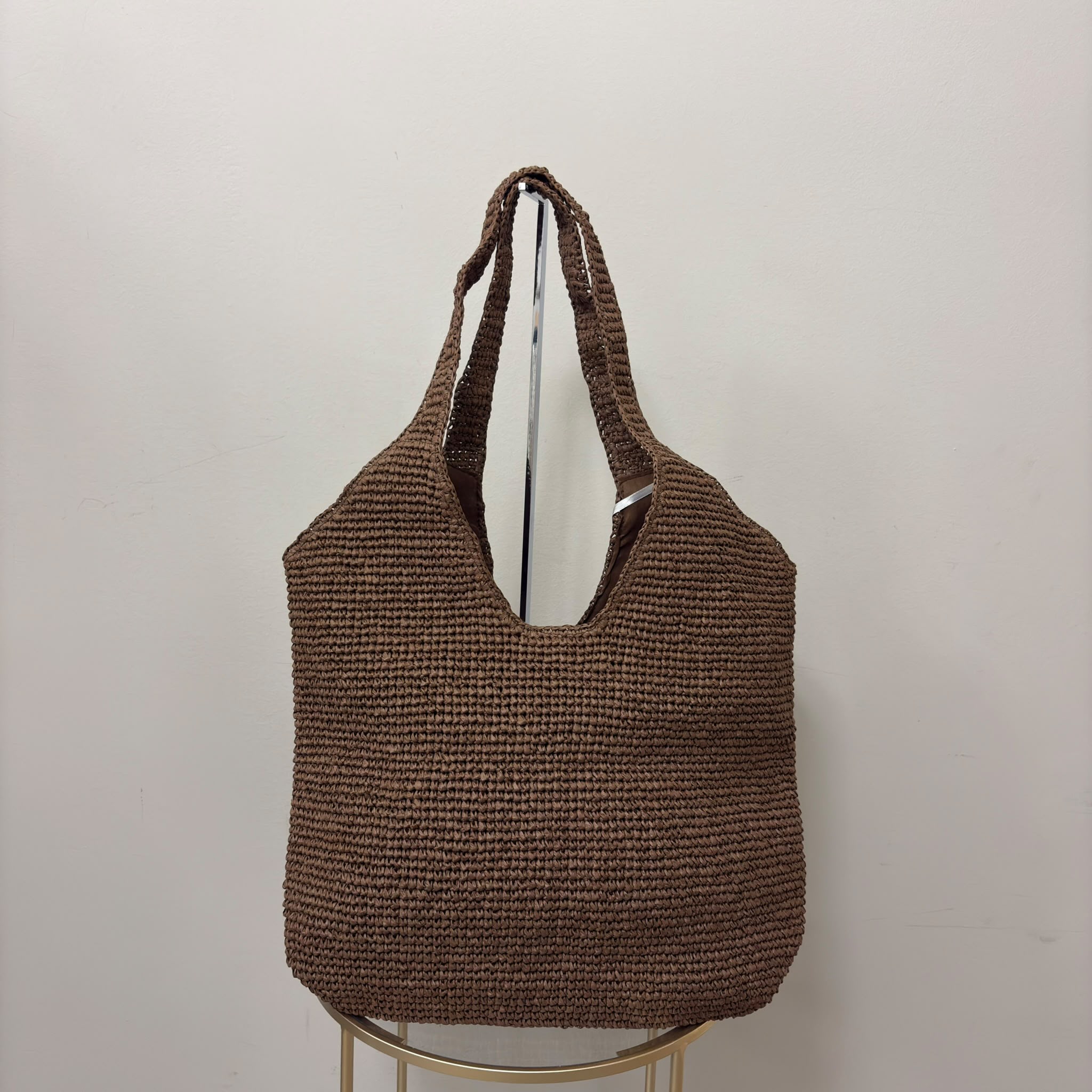 Borsa a spalla in rafia