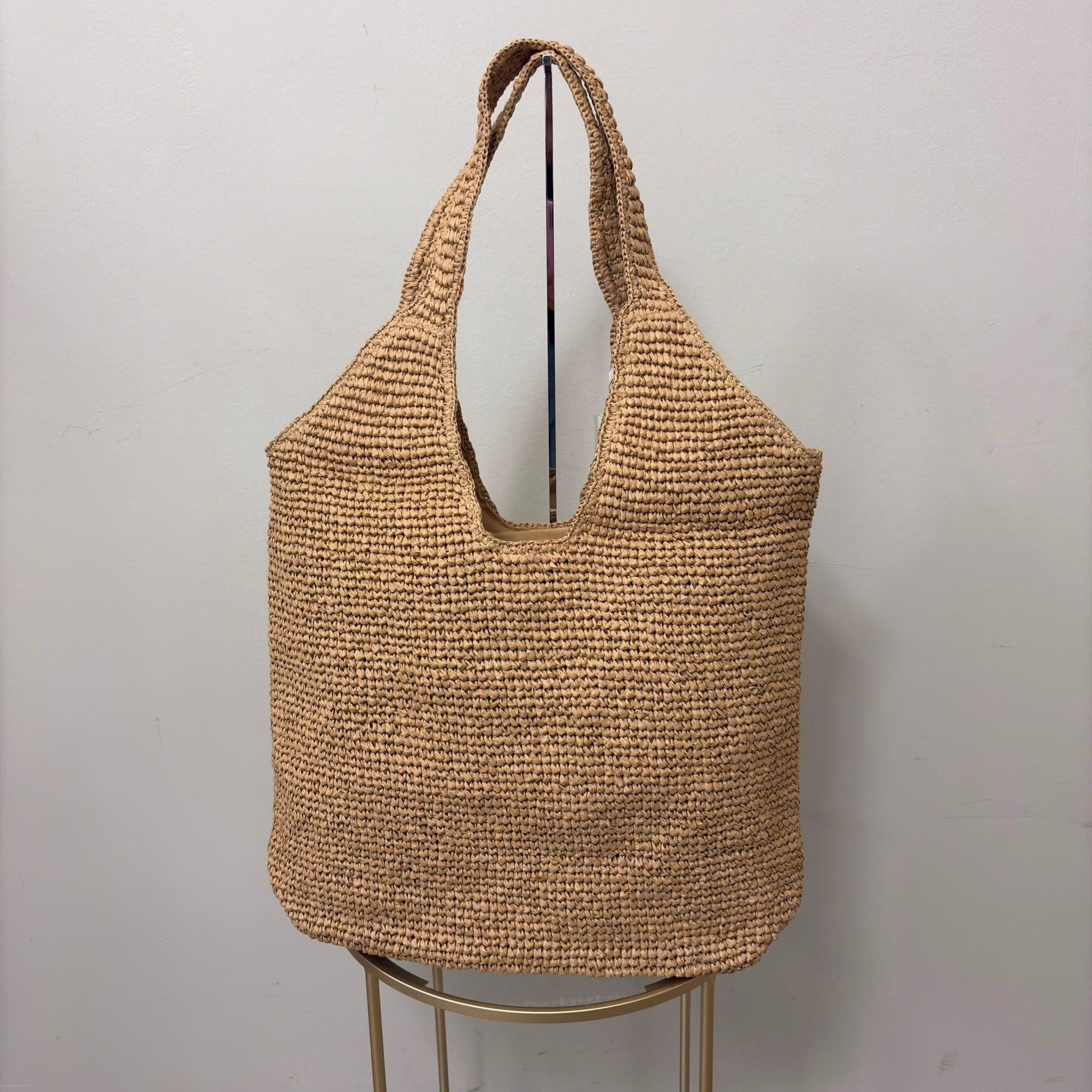 Borsa a spalla in rafia