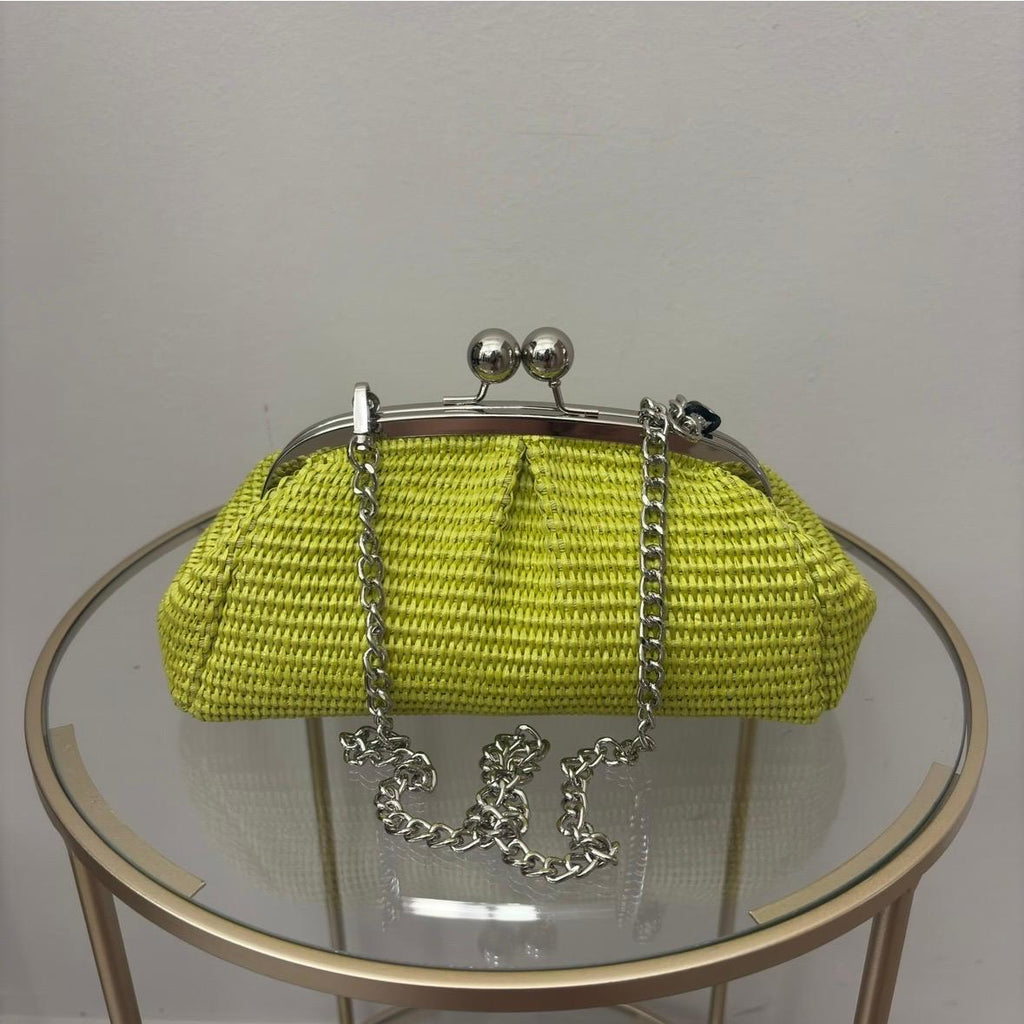 Borsa clutch raffia