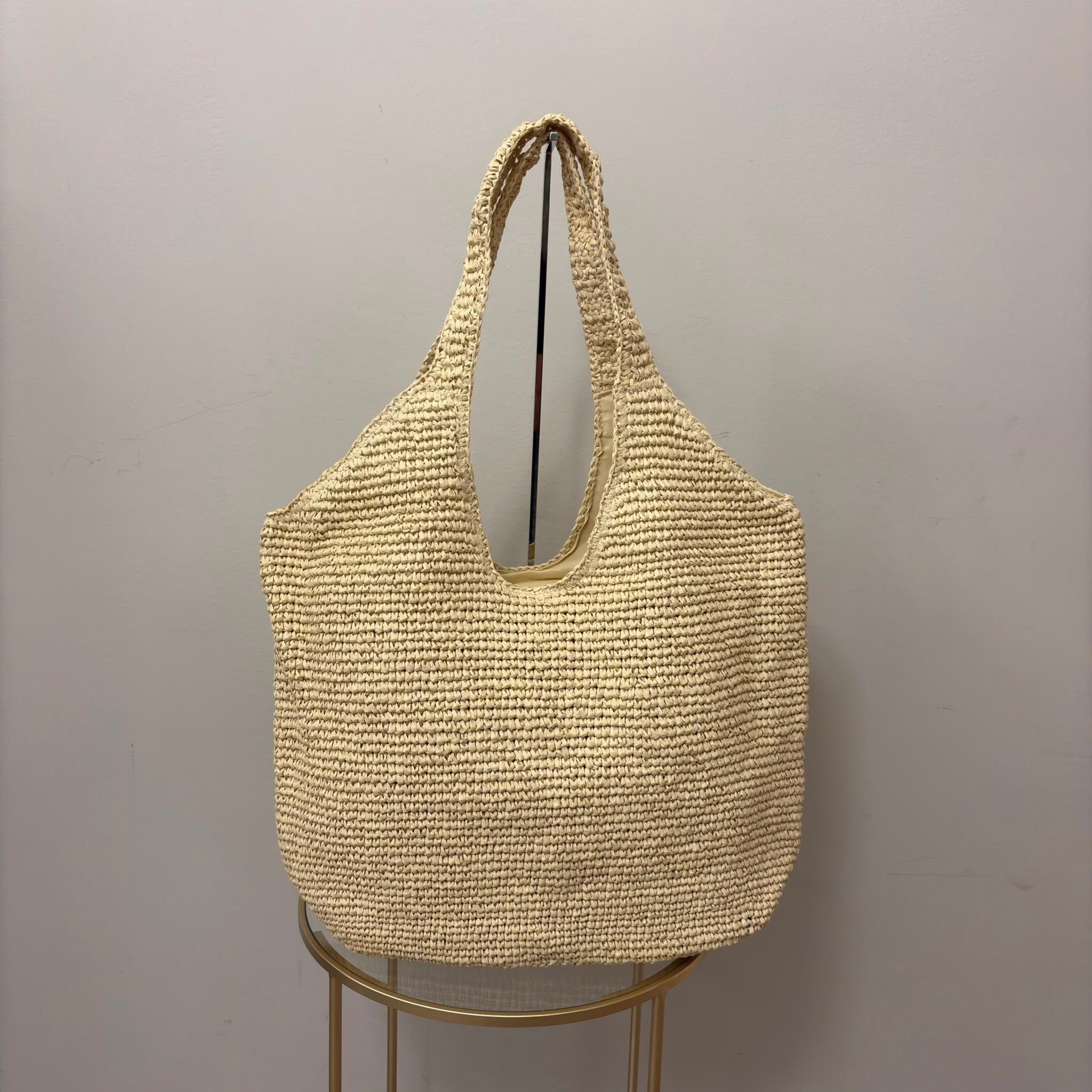 Borsa a spalla in rafia