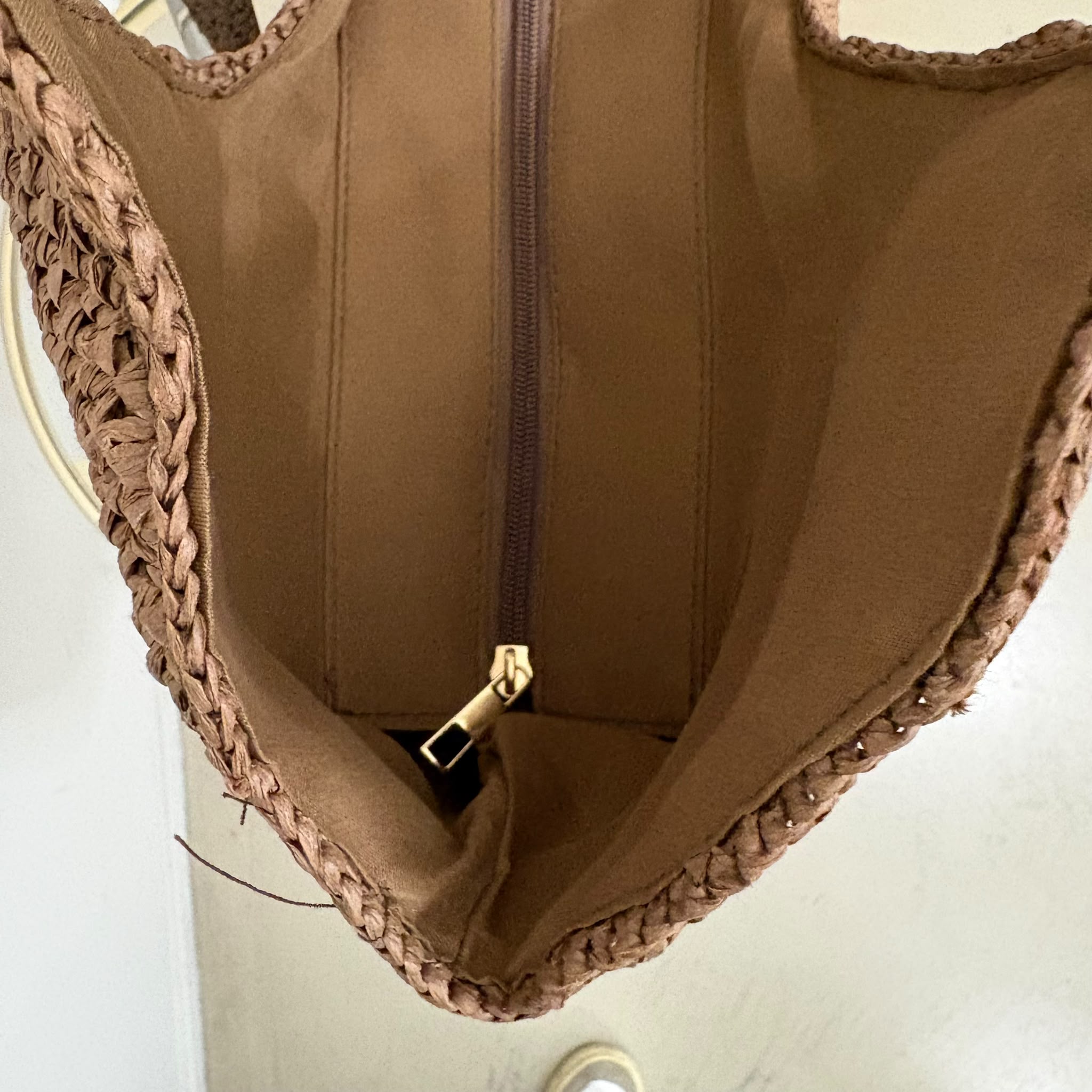 Borsa a spalla in rafia